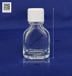 ขวด 3 มล (24 ใบ)วาเป็ก+ฝาขาว 23#11