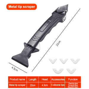 3 In1 Glass Glue Angle Scraper Multifunctional Rubber Shovel Trimming Silicone Remover Metal Scraper Angle Seam Shovel刮胶器silicone scraper