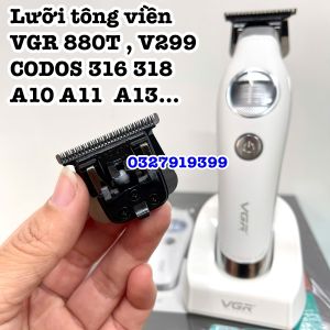 VGR Lưỡi Tông Đơ Chấn Viền VGR 880T V299 CODOS 316 318 A10 A11 A13 Cao Cấp Tiết Kiệm Chi Phí Tối Đa Thay Thế Lưỡi Răng Tông Đơ Sạc Pin Siêu Bén