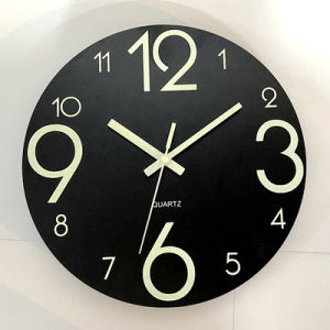 HOL TOP HOME PH 2026 Luminous Wooden Glow in the Dark Minimalist Nordic Round Design Wall Clock