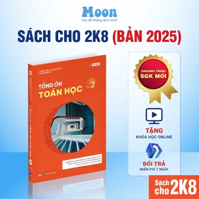 Sách nền tảng toán học lớp 12 ôn thi tốt nghiệp phổ thông Đánh giá năng lực Moonbook