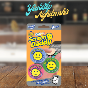 Miếng lau màn hình điện thoại ipad laptop ống kính... Screen Daddy Colors Microfiber - Dễ dàng sử dụng và vệ sinh