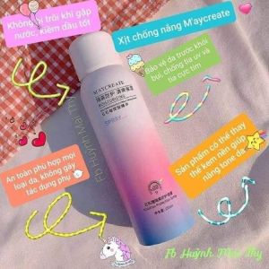 [Combo 2] Xịt chống nắng trắng da dưỡng ẩm da khô dạng xịt Maycreate.VTCS007