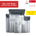 Resealable Zip Lock Bags (Small Sizes) - Singapore Thickest Heavy Duty (Almost Transparent Material). 