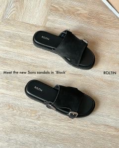 ROLTIN - Sons shine velvet รองเท้าแตะหนังกำมะหยี่ นุ่มนิ่มใส่สบาย ส้นสูง 2.5 cm