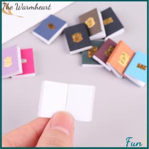 【The Warmheart】 12Pcs set 1:12 Dollhouse Miniature Book Model Notebook Doll House Study Decor