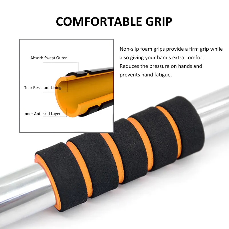 Max Support 100KG】Doorway Pull Up Bar Home Gym Adjustable for 60