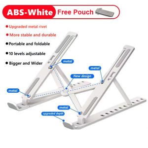 (SG STOCK) Laptop Stand Notebook Stand Portable Aluminium Adjustable Height Fits all size laptops