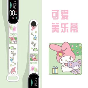 JENL Kuromi Watch for Girls Cinnamoroll Cartoon Electronic Watch for Junior High School Student Luminous Waterproof Watch