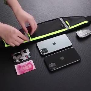 Sukan berjalan efon kes pinggang beg wanita kalis air selesa berbasikal berjalan beg keselamatan reflektif tali pinggang sukan tali pinggang