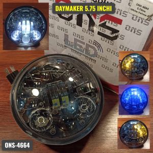 LAMPU DEPAN DAYMAKER LED 5.75 INCHI ONS 4664 WHITE/YELLOW/BLUE UNIVERSAL