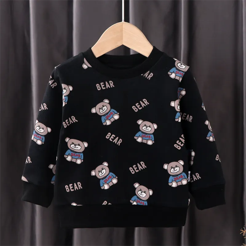 New Korean Style Girls Baby Cute Cartoon Print Long Sleeves