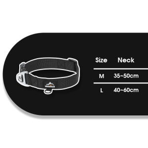 Hamshmoc ไนลอน D-Ring สะท้อนแสงปรับขยายได้ปลอกคอสุนัขทนทานสำหรับขนาดกลาง/สายพันธุ์ใหญ่