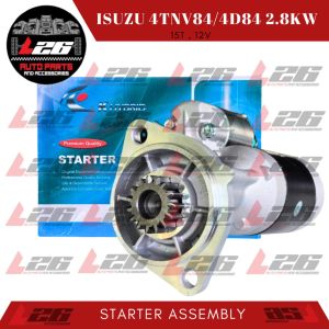 Isuzu 4TNV84 4D84 Starter Assembly 2.8KW 15TEETH 12V KHYBRID BRAND