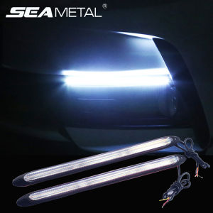 12V LED Car Daytime Running Light Auto Turn Signal Lamp Flexible Strip Waterproof Flow Car Headlights