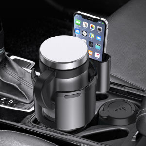 Car Cup Holder With Adjustable Base Cup Holder Phone Mount Adapter Organizer For Bottles Cups Portable