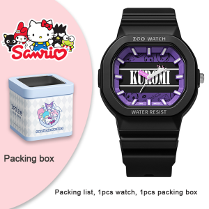 (With Box/42mm)100% Authentic Sanrio Melody Watch for Kids Girls Kuromi Waterproof Watches Quartz Watch Cute Children Wristwatch Clear Luminous Scratch Resistant Birthday Gift for Kids Watch 356 手表女生防水
