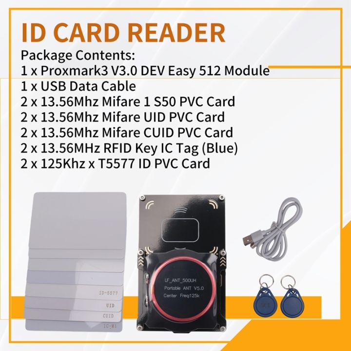 Upgraded 512k Proxmark3 Easy V3.0 RDV4 Memory ID M1 IC Built-in RFID ...