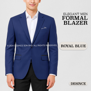 🇲🇾 DESINCE Men Blazer Top Formal Jacket Man Business Suit Office Shirt Blazer Coat Lelaki Lengan Panjang Long Sleeve Suit MT 107