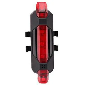 *** BARU!!! 6 PILIHAN WARNA *** Lampu Sepeda 5 LED Taillight Rechargeable