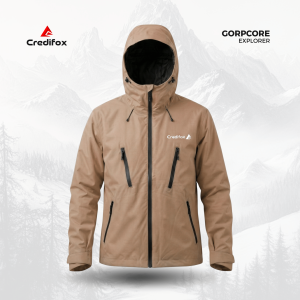 CREDIFOX Jaket gunung gorpcore waterproof seri Explorer Season 2 bahan taslan JN premium
