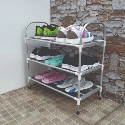 RSB 003 RAK SEPATU / RAK SEPATU ALUMINIUM Knockdown 3 susun Hambalan