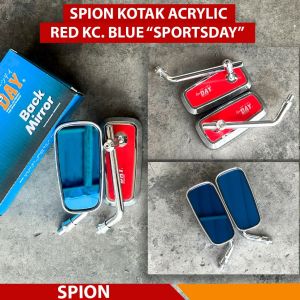 spion tanduk oval kotak DAY model daytona crome kaca spion day tanduk oval dan kotak kaca biru universal