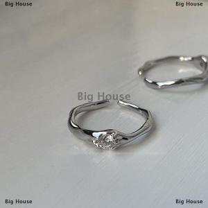 [COD] Big House Retro Gothic Color Zircon Alloy Ring For Women Girls Vintage Open Adjustable Rings Punk Geometry Party Jewelry