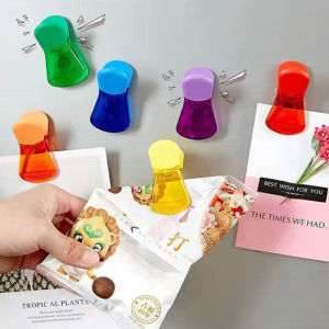 1Pcs Magnetic Chip Plastic Refrigerator Decor Food Sealing Bag Clip Kitchen Notepad Sticker Message Board Reminder