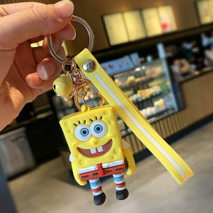 SpongeBob SquarePants keychain pendant cartoon doll cute boy doll exquisite schoolbag glue keychain pendant