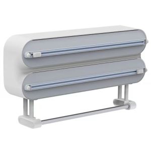 VGLPOP 3in1 Wrap Dispenser ic Wall Mount Baking Paper Cutter Large Box Cling Film Dispenser Cutter Kitchen Tool