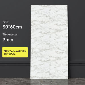 【Freebies】30×60cm Marble Peel and Stick Waterproof Wall Panels - Heat-Resistant Backsplash Tile PVC Wall Panels for KitchenBathroomsLiving Rooms Bedrooms TV Walls printed wallpaper Tiles Sticker Wallpaper adhesive Waterproof decor wall PVC