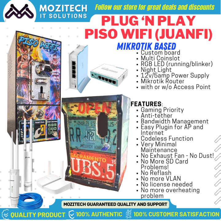 JUANFI PisoWiFi Vendo Machine — MikroTik-Based Ready to Use Set with AP ...