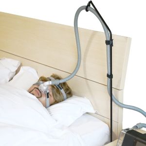CPAP Hose Holder - Machine Hose Support Hanger Avoid Tangling and Prevent BlockageKeeps The Air Hose Up and Away from Your Face and Arms to Make You Sleep BetterBlack