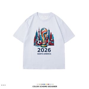 2026 World Cup Printed T Shirt Couple Fans Support Jersey Cooling Sweat Wicking Outdoor Sports .c