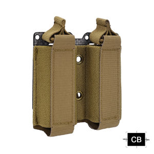 SINAIRSOFT Teglis กระเป๋าแม่เหล็กคู่กระเป๋านิตยสารกลางแจ้งขนาด9มม. เข้ากันได้กับกระเป๋าเป้สะพายหลังแบบเสื้อกล้ามระบบ MOLLE