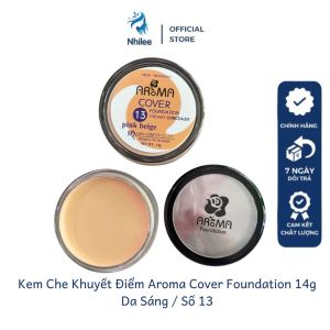 Aroma Cover Foundation kem che khuyết điểm aroma số 13 21 23 giúp bạn trang điểm xinh xắn mà không tổn hại da 14g- NL310