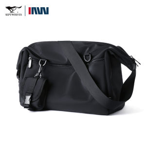 SEPTWOLVES người đàn ông của túi đeo vai chéo người không thấm nước Oxford 12.9 "iPad khoang dung tích lớn bên túi đeo cho văn phòng làm việc giản dị