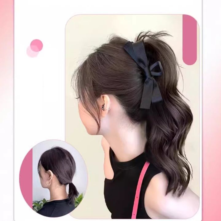 LOYO Grasp clip ponytail wig braid fluffy curled high ponytail simulation  hair high tied ponytail Lazada PH