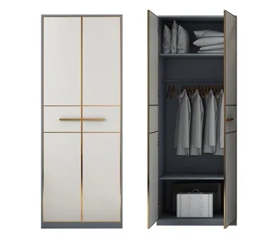 🇸🇬SG Seller🇸🇬 Modern 2 Door Wardrobe | Tempered Glass Wardrobe | Bedroom Clothes Cabinet | Freestanding Storage Wardrobe | Wardrobe Singapore