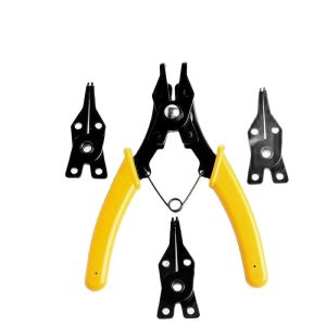 4 in 1 Snap Ring Pliers Set Circlip Clamp Internal External High Carbon Steel Clamp Heads