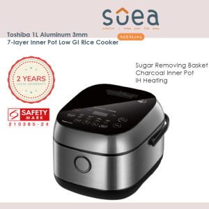 Toshiba RC-10IRPS 1L/1.8L RC-18ISPS Low GI Rice Cooker Aluminum 3mm 7-layer Inner Pot Low GI Rice Cooker Black