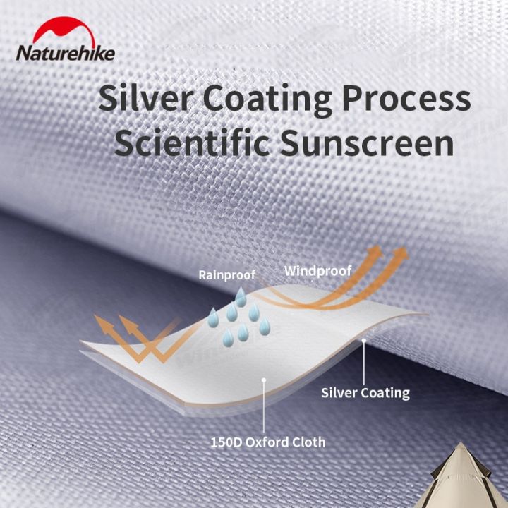 Naturehike%20Four-Sided%20Pyramid%20Automatic%20Tent%20Outdoor%20Portable%20Awning%20Four-Sided%20Quick%20Build%20Auto%20Pole%20Pyramid%20Large%20Hall%20Double%20Door%20For%203-4%20Persons%20Waterproof%20Breathable%20Camping%20%20Hiking%20Travel%20Heavy%20Duty%20Original%20Nature%20Hike%20-%20Image%203