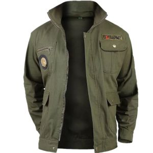 jacket for men jacket lelaki Electric welding long-sleeved blouse male cotton wear loose workers uniform labor protection coat