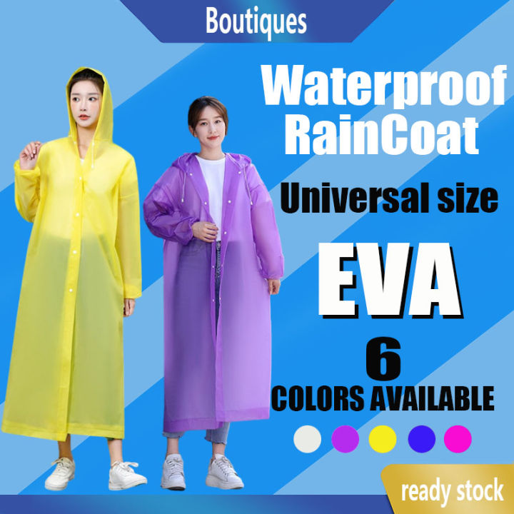 Women Men Thick Waterproof RainCoat Hoodie Poncho Rain Coat Outdoor