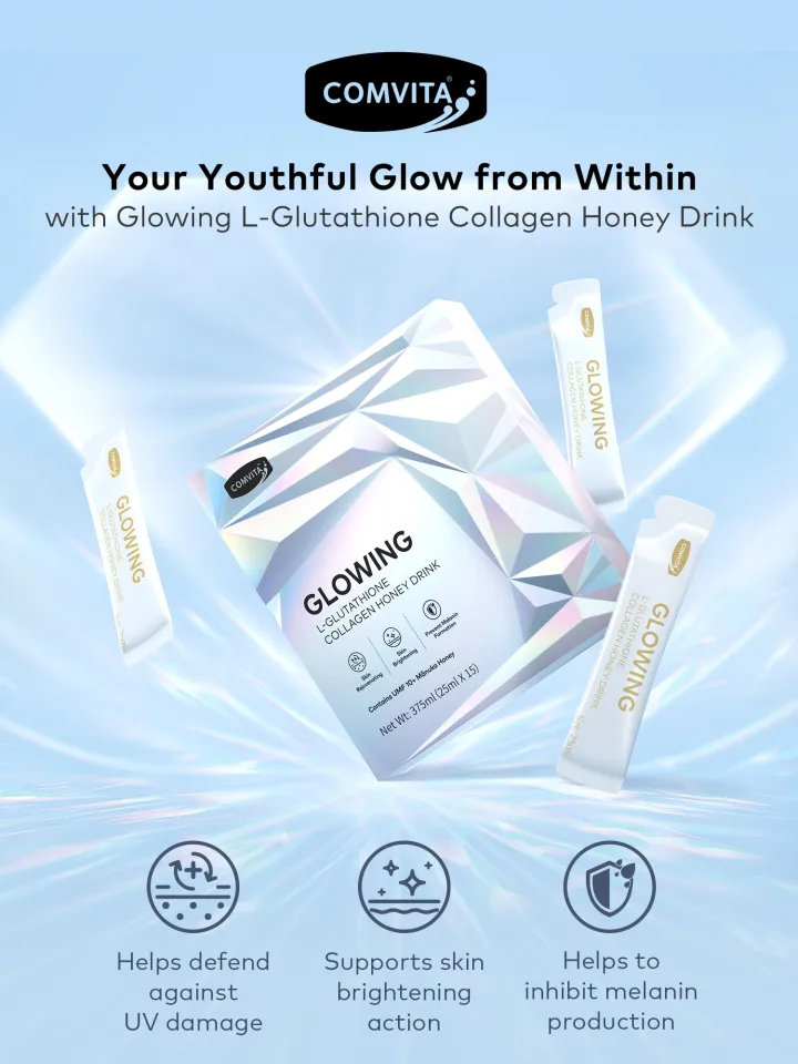 Best Before: Oct-26] Comvita Glowing LGlutathione Collagen Honey Drink  (25ml x 15s) | Lazada Singapore
