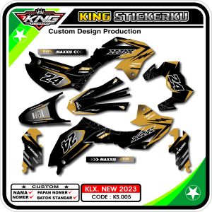 Decal Kawasaki KLX 150. 2023 SM Full Body - Custom Nomer dan Nama Gratis. KS.05