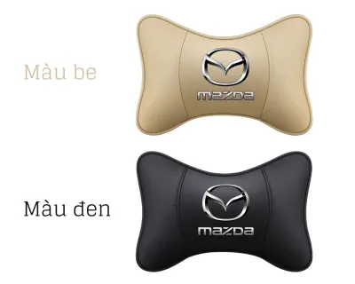 Gối Tựa Đầu Ô Tô Da PU Cao Cấp Thoáng Khí Chống Đau Mỏi Cổ Vai Gáy - Gối Tựa Đầu Gắn Ghế Ngồi Ô Tô Có Logo Theo Hãng Xe