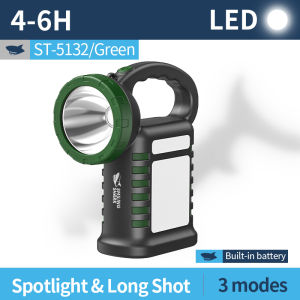 Mỉm cười cá mập đèn pin siêu sáng LED năng lượng mặt trời đèn rọi COB đèn pha 6 chế độ đèn đỏ đèn cảnh báo Loại C có thể sạc lại không thấm nước tuần tra ngoài trời st5132