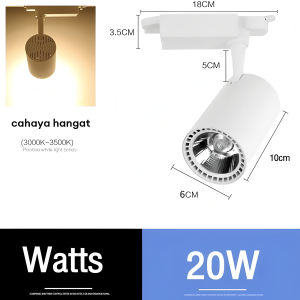 【Garansi 30 tahun】lampu rell track lampu sorot LED jalur spotlight cocok untuk toko pakaian restoran tampilan sudut 50W lampu led kamar tidur COB lampu led rumah gorden murah tapi mewah